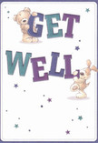 In the familiar, neighbourly style of Shadwell, this get well card bursts with positivity and kindness. Two joyous friends-a sweet-faced teddy bear and a happy, floppy-eared puppy-are captured mid-moment, each propping up the large, vibrantly coloured letters spelling out 'Get Well' in rich indigo and teal. The background is softly creamy, a gentle stage for the dance of blue and purple stars sprinkled throughout, twinkling hope much like the city lights beyond Shadwell's riverside. The illustrated fur of these companions looks plush and comforting, their embrace as welcoming as a favourite blanket or a carefully tied bouquet dropped off by Florist Shadwell along The Highway. Each expressive detail works to deliver a message of encouragement and support-an emotional balm for anyone facing illness or recovery. With innocent joy and lively colours, this card does more than share a get well wish; it becomes a keepsake, a visual bouquet of love and optimism straight from the heart of Shadwell.
